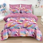 Dormy Lenjerie 3D Fluturasi roz curcubeu 6 Piese (Finet) (JHN-3D-79856)