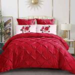 Dormy Gumis ágyneműhuzat-garnitúra 6 részes, Crease, piros, finom pamut, 180x200 (PRVPL-53386)