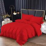 Pucioasa Ágyneműhuzat damaszt gumis, Bright V2, Finom pamut (flanel), Piros, 180x200 (DJHN2P-72711)