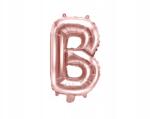 Party Deco U betűs lufi, rózsaszín-arany, 35 cm