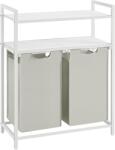 Vasagle Szennyeskosár, Vasagle, fehér, 46L, 73 x 33 x 92 cm (BLH211W01)