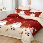 Pucioasa Télapós gumis ágyneműhuzat-garnitúra, Noel V54, 6 részes, 180x200, finom pamut (flanel) (SEPXM6PEL-63428)