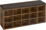 VASAGLE Cipőtárolós pad, Vasagle, barna, 105x30x48 cm (LHS15BX)
