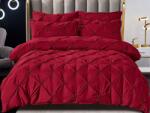 Dormy Ágyneműhuzat-garnitúra, Rynker, Bordó, 6 részes, finom pamut (flanel) (JO-28874)