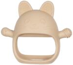 APPEKIDS Jucarie pentru dentitie din silicon, appekids, manusa kitty - bubble beige (AK276036)