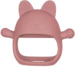 APPEKIDS Jucarie pentru dentitie din silicon, appekids, manusa kitty - old rose (AK276029)