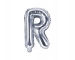 Party Deco R betűs lufi, ezüst, 35 cm