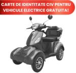 Evotools Cvadriciclu Electric Persoane CVP1000, Viteza maxima 25 Km/h, Gri, Fara Permis