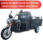 Evotools Triciclu Electric Cargo cu Descarcare Hidraulica TRCC1500, putere maxima 3000W, autonomie 60 km, Fara Permis