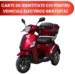 Evotools Triciclu Electric Persoane TRP800-1, 800W, autonomie 50 km, Rosu, Fara Permis