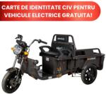 Beldeny Triciclu Electric Cargo TRCC800, putere maxima 1660W, Autonomie 45 km, Fara Permis