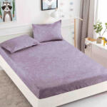 Jojo Home Husa de pat cu elastic mov cu motiv floral 180x200cm D073 (D073)
