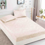 Jojo Home Husa de pat cu elastic crem cu motiv floral 180x200cm D074 (D074)