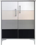 International Service Comoda Dohna NEW 2 usi, pal gri/ USI MDF multicolor, 860 x 400 x 1080mm Comoda