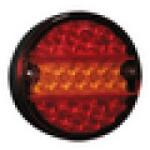 WAS ! ! ! AKCIÓ! ! ! a készlet erejéig - Hátsólámpa 12V(extra terhelés) kerek 3 funkciós 29 LEDes Vastag kivitel 142mm átmérő 78mm (helyzetjelző, fék, index) (233w) (233o-W19d) - szervizfelszereles