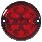 Dasteri Hátsólámpa kerek piros 12LED-es 2 funkciós (hj. +fék) 9-33V átm. : 95mm, vast. : 31mm, furattáv. : 80mm DSL-210STL (DSL-210STL) - szervizfelszereles