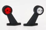 Fristom Szélességjelző 12-24V LED-es piros/fehér 45 fokos rövid ferde 133mm kinyúlás (FT-9C LED) (FT-009CLED) - szervizfelszereles