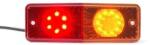 WAS Univerzális keskeny Hátsólámpa, 3 funkciós: helyzetj. +fék (LED-es), index (LED-es), 12-24V, 200x70mm, vast. : 62mm, csavartáv. : 90mm (487-W072) (487-W072ud) - szervizfelszereles