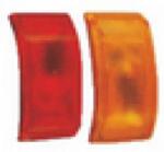 SERTPLAS Hátsólámpa Busz Ikarus/MAN/Neoplan sárga INDEX, ívelt, 262x134mm (0183LUS) (0183LUS) - szervizfelszereles