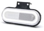 WAS W198, -as tipuscsalád. 1401. Első (fehér) ovális alaku NEON Led, -es helyzetjelző lámpa, prizmával, felfogatási adapterrel. 12-24V, -os kivitel. Vízállóság: IP6K9K. Méretei: 124X68X42mm. 25 cm vezeték