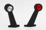 Fristom Szélességjelző 12-24V LED-es piros/fehér 45 fokos hosszú ferde 195mm kinyúlás (FT-9E LED) (FT-009ELED) - szervizfelszereles