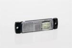 Fristom Szélességjelző 12-24V téglalap alakú sík hátoldalas fehér szélén 4 LED-es 130mm x 32mm (FT-18B LED) (FT-018BLED) - szervizfelszereles