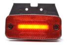 WAS W157, -es lámpacsalád. 1135. Hátsó (piros) helyzetjelző lámpa, középen 1db NEON Led, -es fénycsíkkal, prizmával, felfogatási adapterrel. 12-24V, -os kivitel. Vízállóság: IP6K9K. Méretei: 114, 5X54X22m