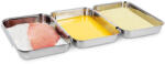 Navaris Set 3 Tavi Navaris, 22x15x3 cm, din inox, pentru inmuiere si panare, 44715.01 Tava