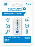 everActive 16340 3.7V Li-ion 700mAh micro USB bemenettel