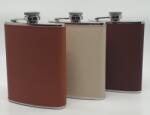  Flaska műbőr bevonattal (világos barna)