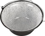 MagicHome Bogrács, MagicHome, 12 l, 39, 8 × 18 cm, fekete-szürke, zománcozott acél, gulyáshoz, nyílt tűzre akasztható, fedő nélkül