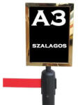 Hungaro Management Kft Kordonoszlop információs tábla, A3, álló (KITGA3A)