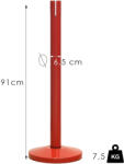 Hungaro Management Kft Normál szalagos kordonoszlop, piros (NO-RED)