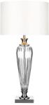 där lighting glamour modern asztali lámpa hinton fehér csiszolt króm darhin4208 (HIN4208)