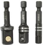 Erbauer Set 3 adaptori tubulare ERBAUER, HEX Set capete bit, chei tubulare
