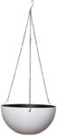 Verve Ghiveci suspendat, din plastic, alb, forma rotunda, 25 cm diametru Verve