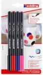 edding Set markere EDDING 4200, varf tip pensula, 1-4 mm, 4 bucati, multicolor