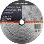 Universal Fit Set 5 discuri taiere metal Universal Fit, 230 x 2 mm Disc de taiere
