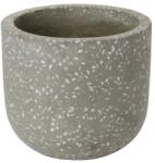 GoodHome Ghiveci din terrazzo, gri, forma rotunda, 16 cm diametru GoodHome