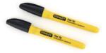 STANLEY Marker permanent Stanley 0-47-316, varf subtire, 2 bucati, negru