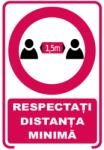 PROTEK Indicator "Respectati Distanta Minima", 20X20 cm