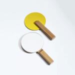 SPIN Oglinda cosmetica SPIN Paddle Vanity, 15 x 25 cm, Lemn, alb (MDNMRWD15SPWHT1)