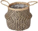 GoodHome Cos pentru ghiveci din iarba de mare, negru, forma rotunda, 25 cm diametru GoodHome
