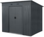 GOODHOME Magazie tip casuta metalica de gradina, gri, 181 X 224 X H 177-199 cm, 4.5 m2 GoodHome
