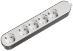 JACOBSEN Prelungitor JACOBSEN, 5 prize Schuko, alb/gri