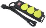 Diall Prelungitor DIALL, 3 prize Schuko, 1.5 m, 1.5 mm, cu protectie la supratensiune, negru