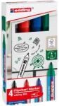 edding Set markere EDDING 380 pentru flipchart, varf rotund, 1.5-3 mm, 4 bucati, multicolor