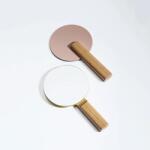 SPIN Oglinda cosmetica SPIN Paddle Vanity, 15 x 25 cm, Lemn, galben (MDNMRWD15MLYLW1)