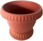 NAPOCHIM Set ghiveci cu farfurie rotund NAPOCHIM, polipropilena, 34 cm, maro