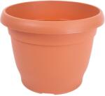 Harplast Ghiveci rotund DIANA, plastic, 18 cm, maro